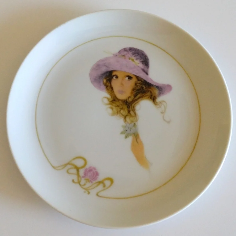 Victorian Women in Hats Porcelain Plates 3pc Enesco Japan
